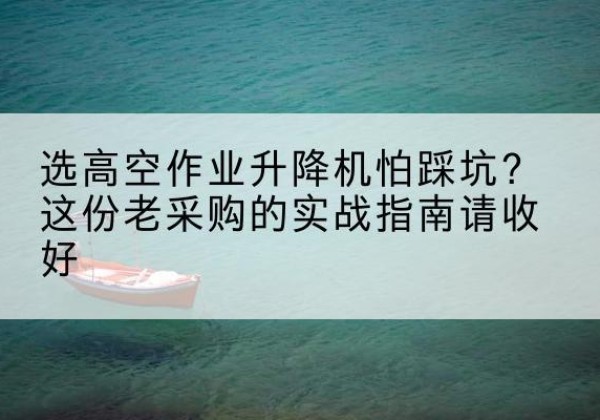 罗庄高空作业升降机厂家推荐-选高空作业升降机怕踩坑？这份老采购的实战指南请收好